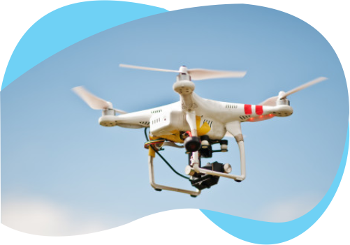 Drones are used to create aerial view photography with silky smooth stable videos by AWV Production LLC